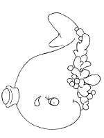 A coloring page of sea animal